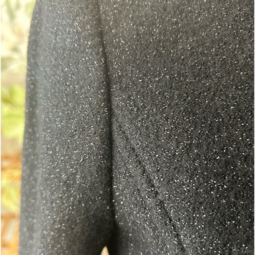 Talbots petite jacket blazer black metallic long sleeves - Picture 2 of 13